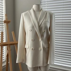 ZARA CREAM DOUBLE BREASTED BLAZER
